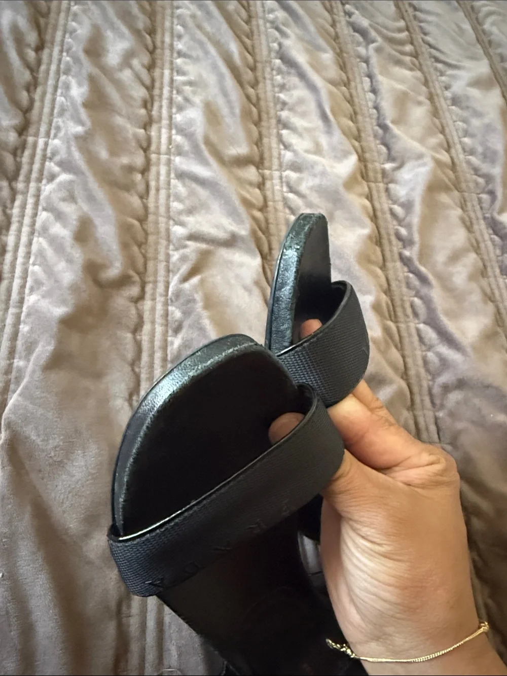 Authentic Y2K style Prada Black patent leather & Fabric Velcro strap sandals